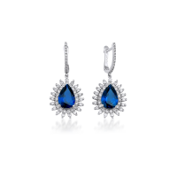 8,80 Karat Safir Damla Küpe